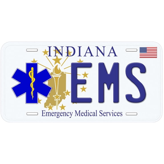 Indiana EMS Novelty Car Auto License Plate