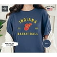 thumbnail image 1 of Indiana EST 2000 Women's Basketball Comfort Colors T-Shirt, Fever Basketball Shirt, Indiana Sports Apparel,Navy color,size M, 1 of 5
