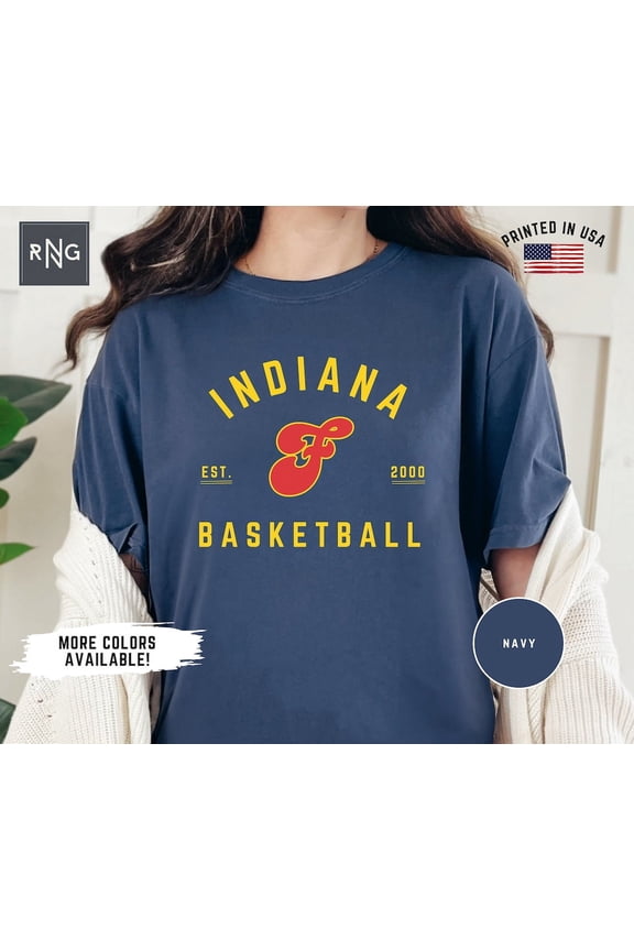 Indiana EST 2000 Women's Basketball Comfort Colors T-Shirt, Fever Basketball Shirt, Indiana Sports Apparel