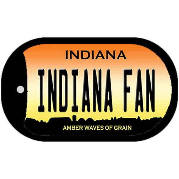 Indiana Fan Novelty Metal Dog Tag Necklace DT-12752 2" x 1" Dog Tag (DT)