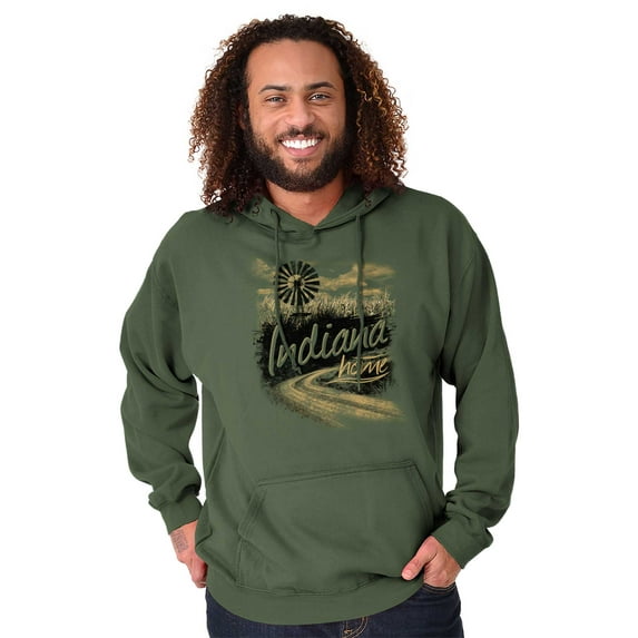 Indiana Farmland Midland Home Pride Unisex Plus Fleece Graphic Hoodie Brisco Brands 3X