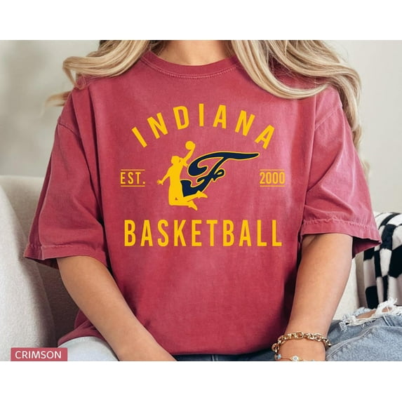 Indiana Feve Comfort Colors T-Shirt, Indiana Women's Basketball Shirt, Fever, Indiana Sports Apparel, Everyone Watches Womens,Crimson color,size 2XL