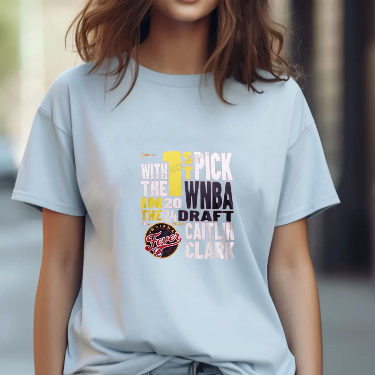 Indiana Fever Caitlin Clark 2024 1st Pick WNBA Draft Fan TShirt