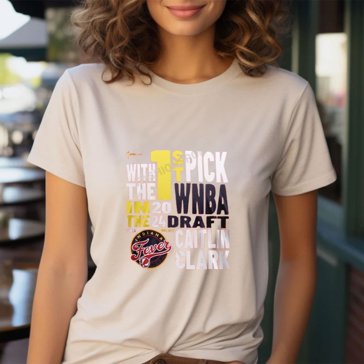 Indiana Fever Caitlin Clark 2024 1st Pick WNBA Draft Fan TShirt
