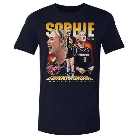Indiana Fever Sophie Cunningham 500 Level Navy Vintage T-Shirt