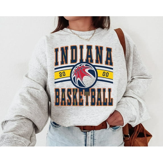 Indiana Fever Vintage Basketball Crewneck Sweatshirt,Ash color,size L