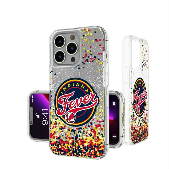 Indiana Fever iPhone Glitter Case with Confetti Design