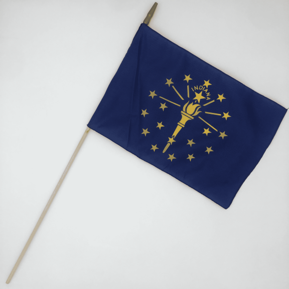 Indiana Flag 12" X 18" (12PK)