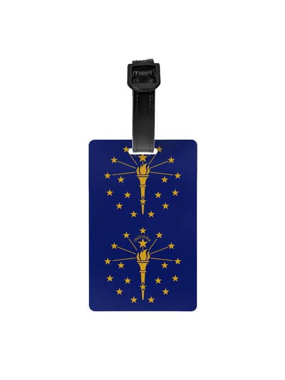Indiana Flag Luggage Identifier Name Tag For Backpacks Suitcases Bags Baggage