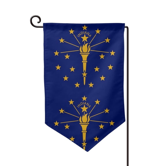 Indiana Garden Flag Double Sided Small Flag Yard Home Decorative Flags Banner 12.5 x 18 Inch Sharp Corner