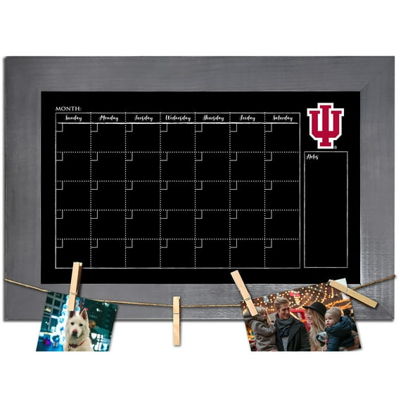 Indiana Hoosiers 11" x 19" Monthly Chalkboard with Frame & Clothespins Sign
