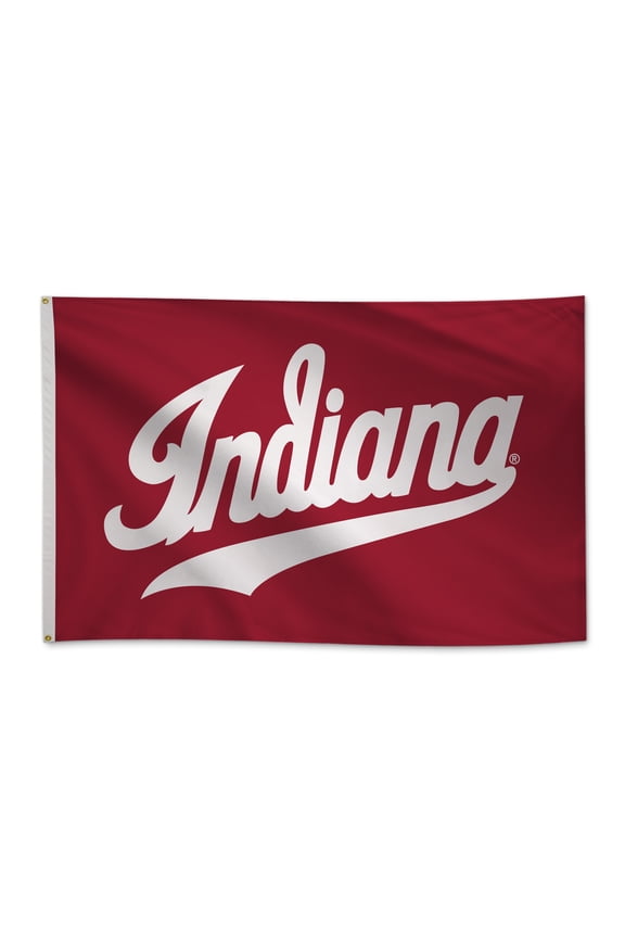 Indiana Hoosiers 5' x 8' College Sports Printed Flag - NCAA Licensed - Nylon - School Banner (White, Red)