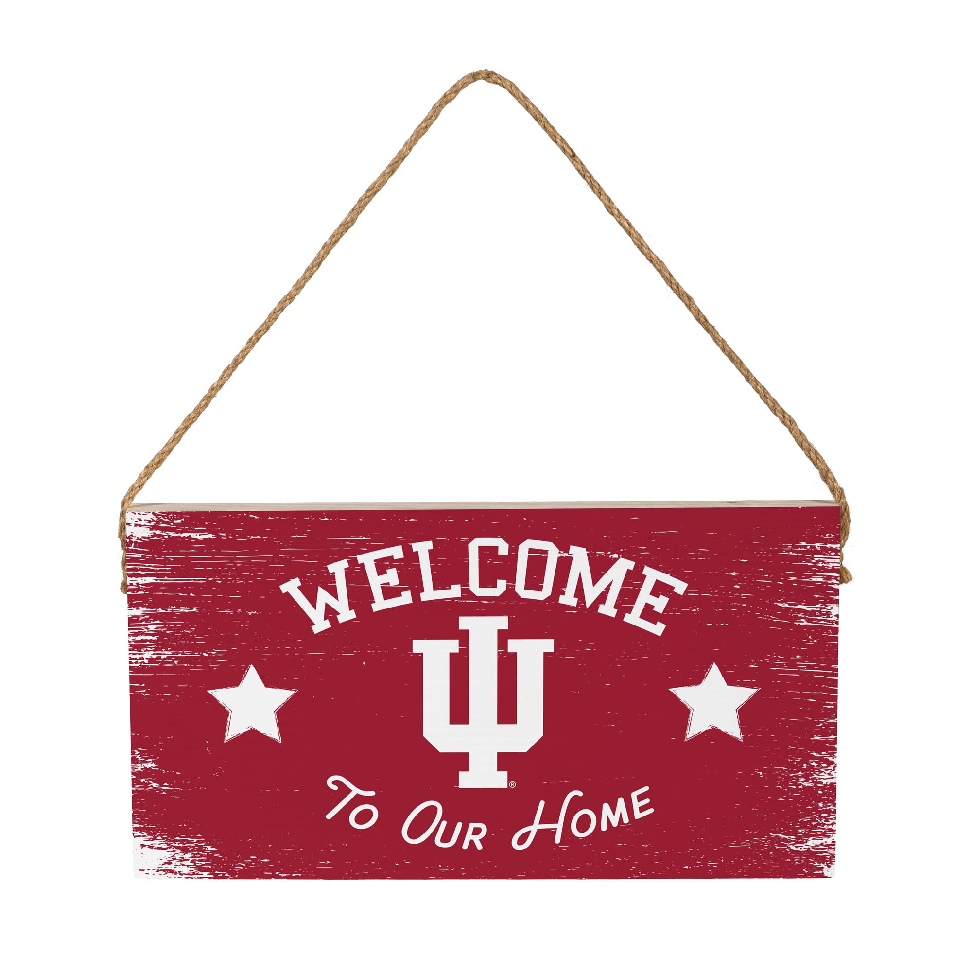 Indiana Hoosiers 6" x 11" Welcome Home Wood Wall Sign with Rope Hanger ...