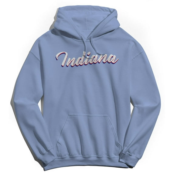 Indiana Humor Graphic Light Blue Men's Crewneck Sweatshirt Hoodie