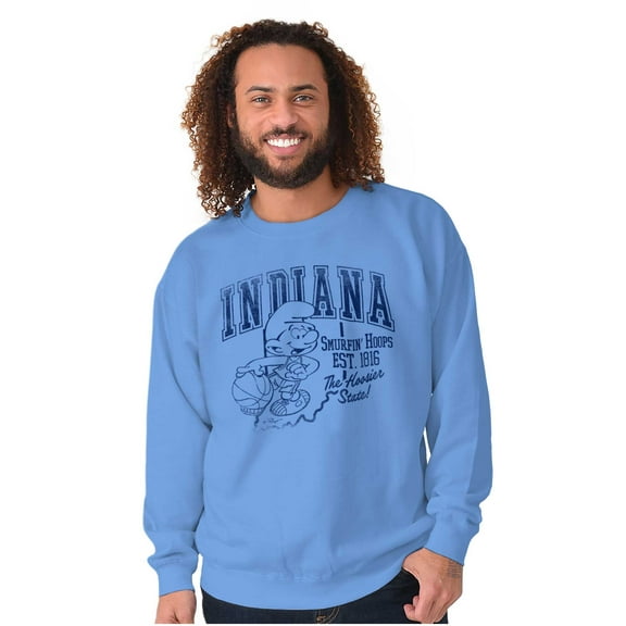 Indiana IA Basketball Sports Smurfs Sweatshirt for Men or Women Brisco Brands S
