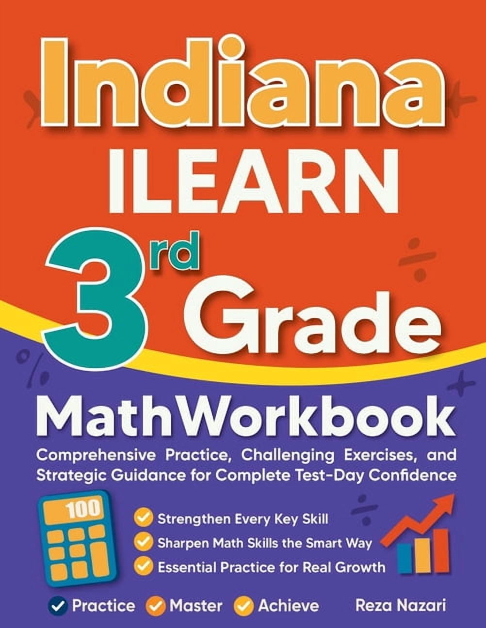 Indiana ILEARN 3rd Grade Math Workbook: Comprehensive Practice ...