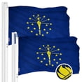 thumbnail image 1 of Indiana IN State Flag 3x5FT 2-Pack Embroidered Polyester By G128, 1 of 8