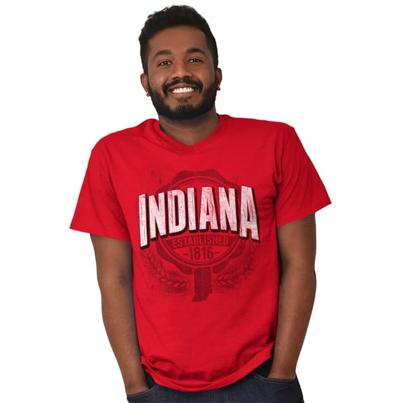 Indiana IN Student Campus Pride Men's Graphic T Shirt Tees Brisco Brands L