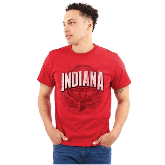 Indiana IN Student Campus Pride Plus Size Crewneck Graphic Tee Shirt Brisco Brands 4X