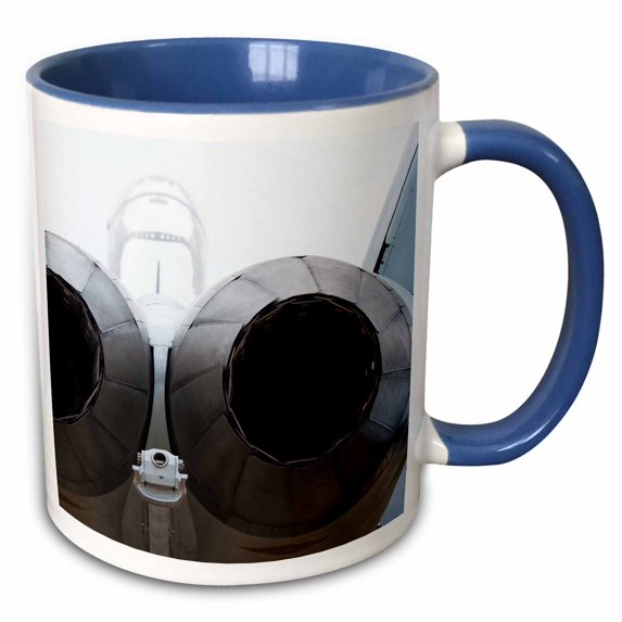 3drose, Indiana, Jet Fighters Engine, Aviation - Us15 Bja0087 - Jaynes Gallery, 11oz Two-tone Blue Mug