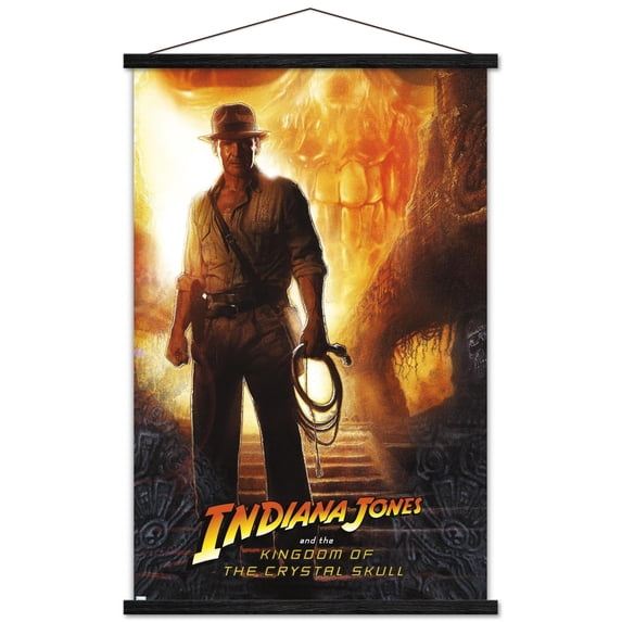Indiana Jones And The Kingdom Of The Crystal Skull - One Sheet Wall Poster with Magnetic Frame, 22.375" x 34"