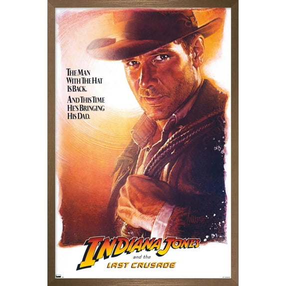 Indiana Jones And The Last Crusade - One Sheet Wall Poster, 22.375" x 34" Framed