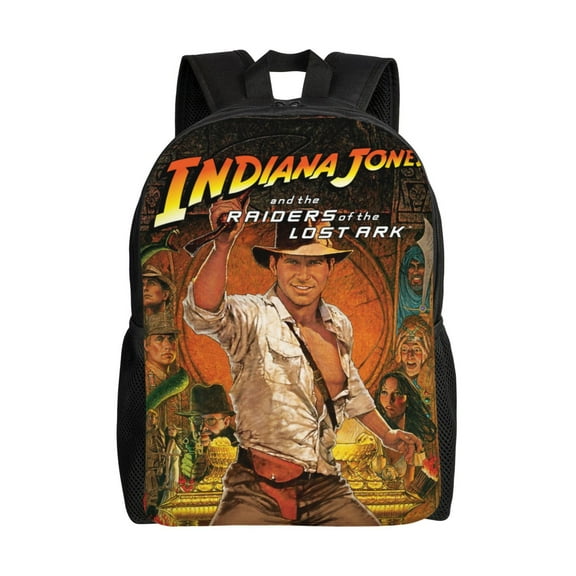 Indiana Jones Cartoon Travel Bags Casual Multipurpose Back-Packs Shoulder Bag For Class Hiking Unisex