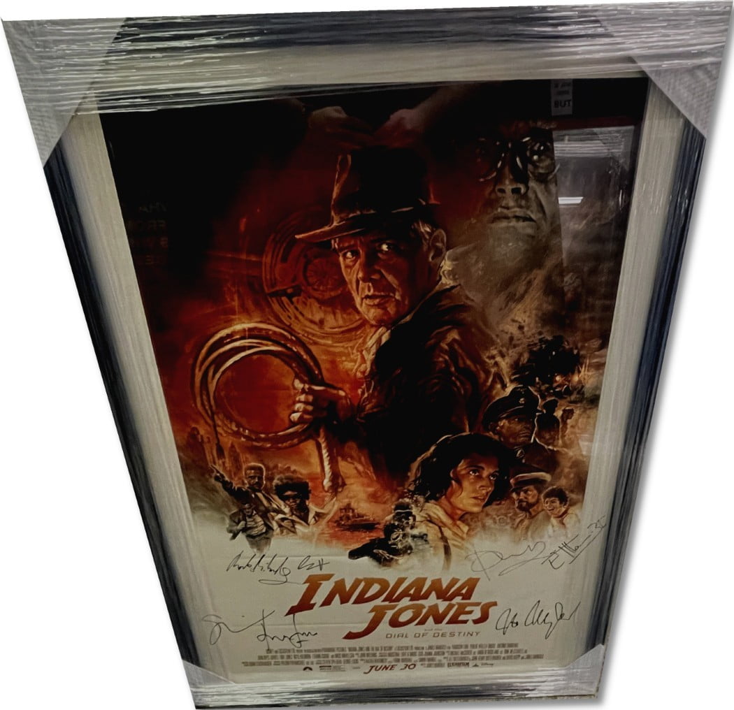 Indiana Jones Dial Of Destiny Signed Cast Poster Harrison Ford +5 ...