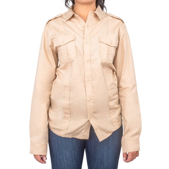Costume Agent Indiana Jones Women's Halloween Fancy-Dress Costume Button Up Shirt, 1 Count