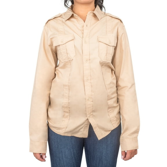 Costume Agent Indiana Jones Women's Halloween Fancy-Dress Costume Button Up Shirt, 1 Count