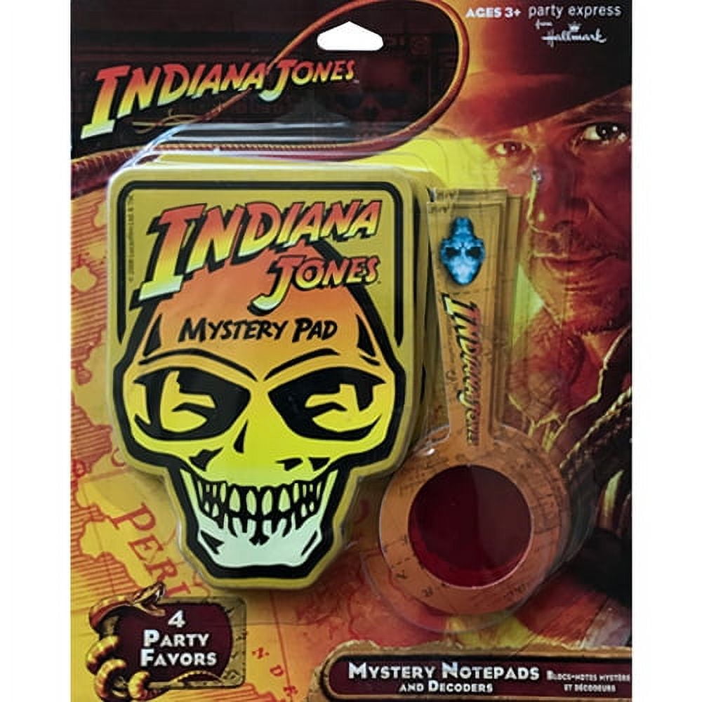 Indiana Jones 'Kingdom of the Crystal Skull' Mystery Notepads and Decoders,  Favors for Kids, 4ct - Walmart.com, image size:1000x1000