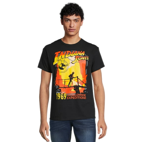 Indiana Jones Men's and Big Men's Short Sleeve Graphic Tee, Sizes S-3XL