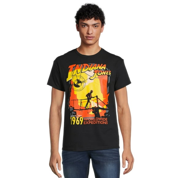 Indiana Jones Men's and Big Men's Short Sleeve Graphic Tee, Sizes S-3XL