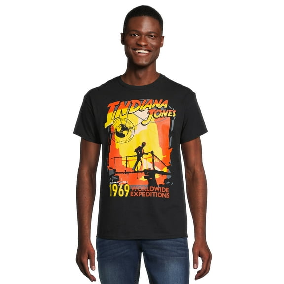 Indiana Jones Men's and Big Men's Short Sleeve Graphic Tee, Sizes S-3XL