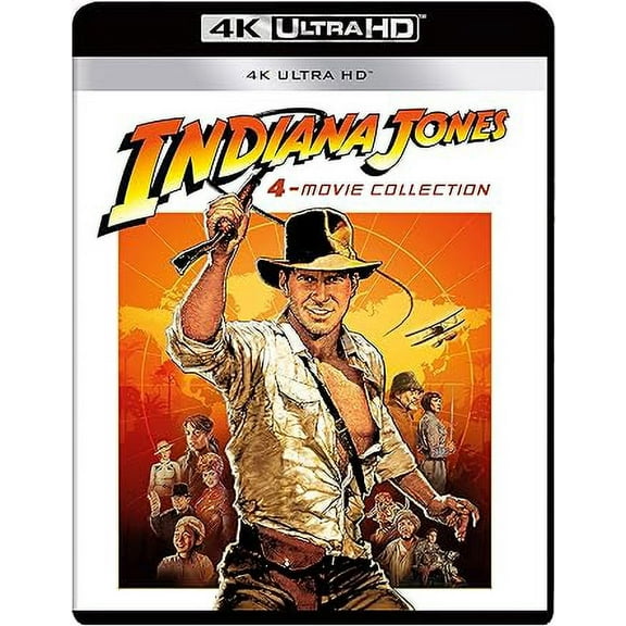 Indiana Jones Quadrology 4K - 4-Disc Set ( Raiders of the Lost Ark / Indiana Jones and the Temple of Doom / Indiana Jones and the Last Crusade / Indiana Jones an [ Blu-Ray, Reg.A/B/C Import - France ]
