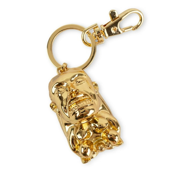 Indiana Jones And The Raiders of The Lost Ark 4 inches Golden Idol 3D Metal Keychain Heavy Duty Car Keyring Holder