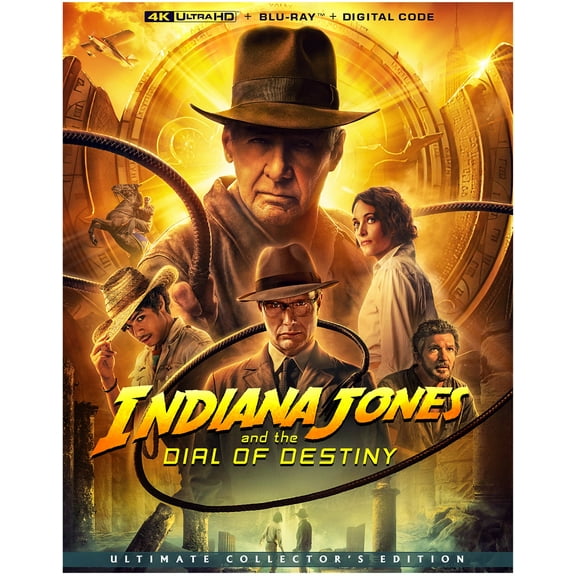 Indiana Jones and the Dial of Destiny (4K Ultra HD + Blu-ray + Digital Code) Disney Action & Adventure