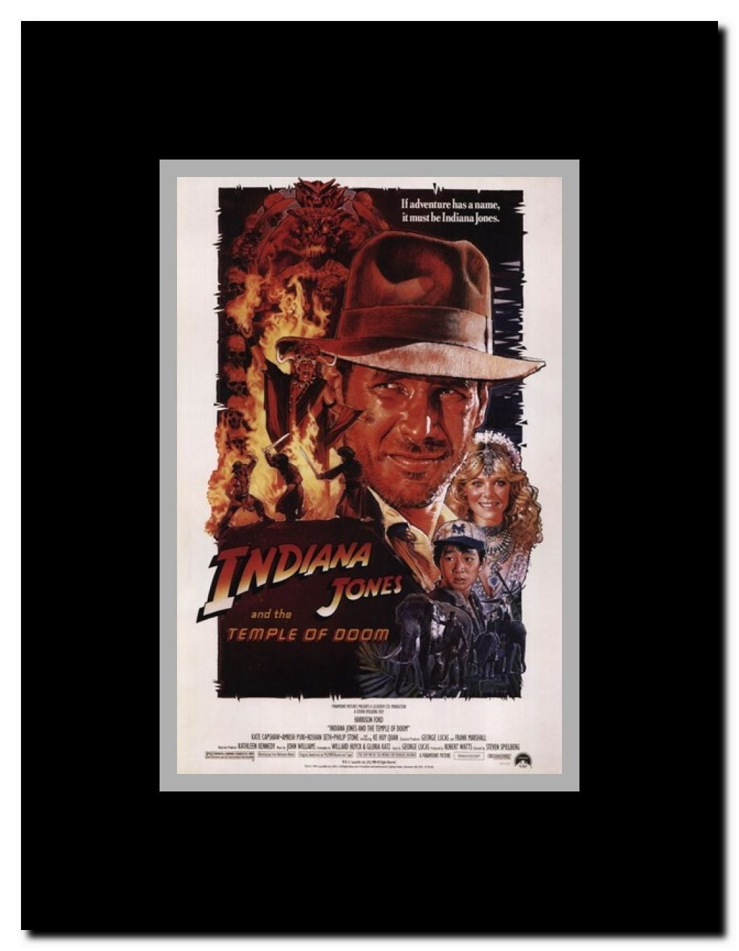 Indiana Jones and the Temple of Doom Framed Movie Poster