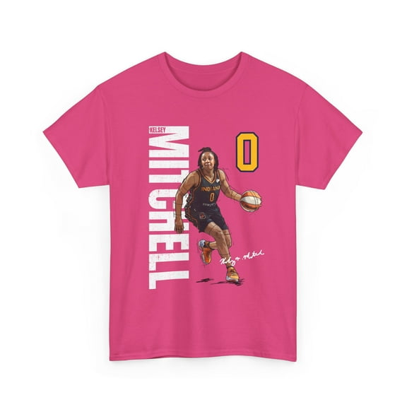 Indiana Kelsey Mitchell #0 Women basketball Cartoon Unisex Heavy Cotton Tee