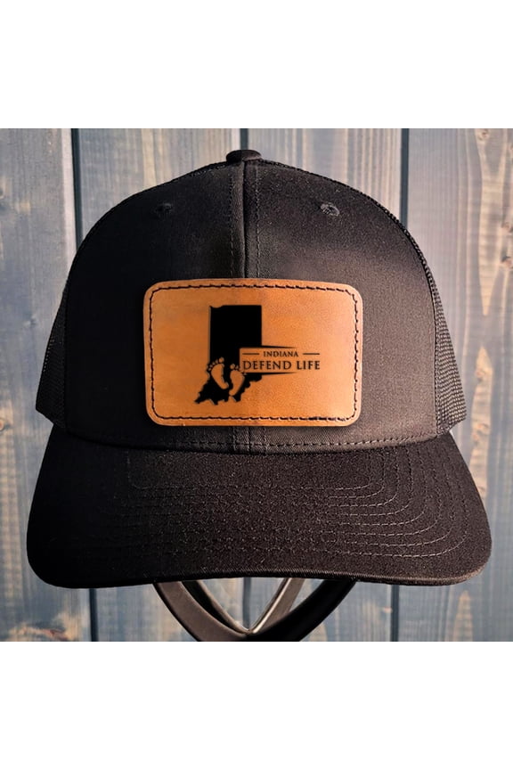 Indiana Leather Patch Hat Pro-Life Hat