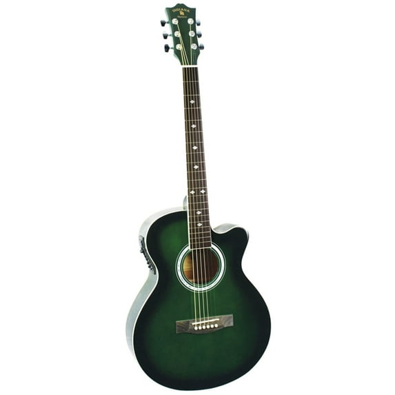 Indiana Madison Green Burst Acoustic/Electric Guitar