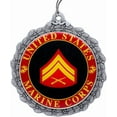 thumbnail image 1 of Indiana Metal Craft USMC Corporal Rank Christmas Ornament Pewter Holiday Decor, Made in USA, 1 of 1