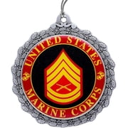 Indiana Metal Craft USMC Gunnery Sergeant Christmas Ornament Made in The USA