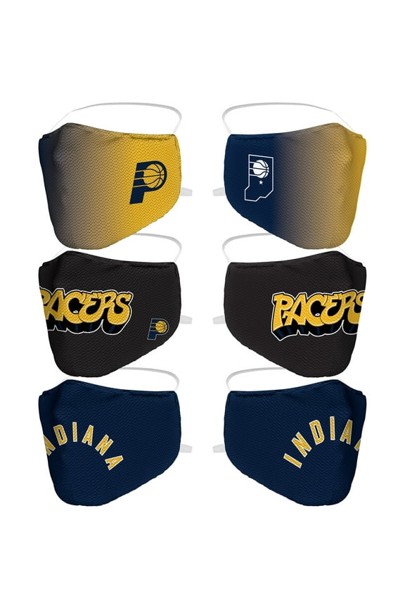 Indiana Pacers Fanatics Branded Adult Team Logo Face Covering 3-Pack