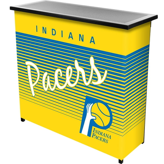Indiana Pacers Hardwood Classics Indoor or Outdoor Portable Bar with 2 Shelves