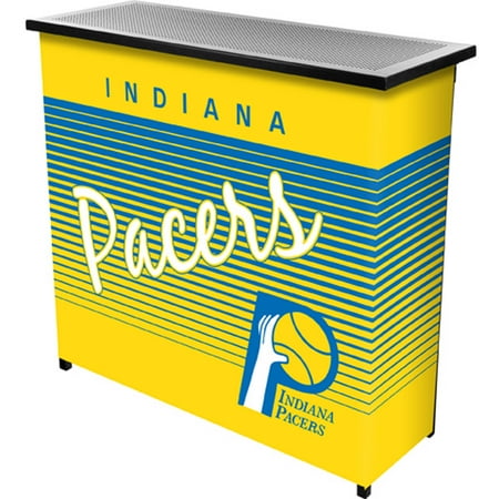 Indiana Pacers NBA Hardwood Classics Portable Bar, Pop-Up Drink Station Patio, Garage or Man Cave Accessories - Yellow, Blue