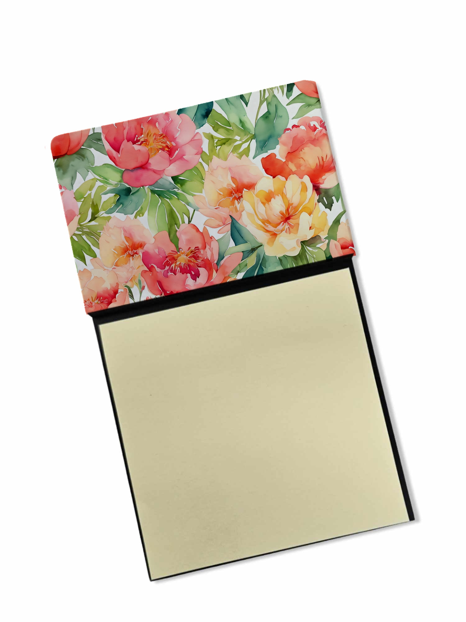 Indiana Peonies in Watercolor Sticky Note Holder 3.25 in x 5.25 in