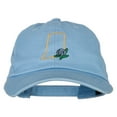 thumbnail image 1 of Indiana Peony with Map Embroidered Unstructured Washed Cap - Blue OSFM, 1 of 5