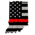 thumbnail image 1 of Indiana State (C15) Thin Red Line Vinyl Decal Sticker Car/Truck Laptop/Netbook Window, 1 of 1