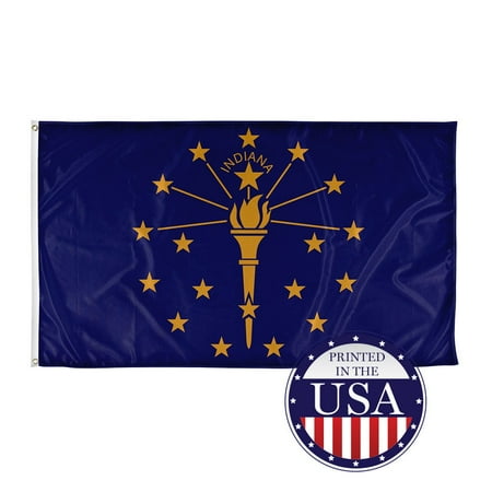 Indiana State Flag - 3ft x 5ft Knitted Polyester, State Flag Collection, Made in The USA